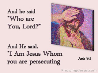 Acts 9:5 Who Are You Lord (pink)